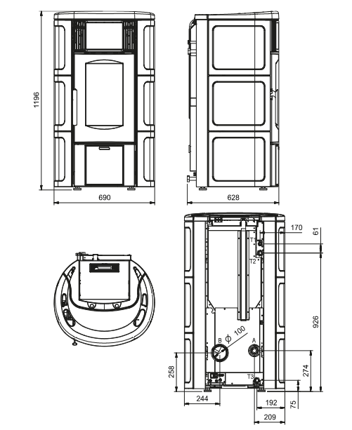 Image Extraflame Iside Idro H15
